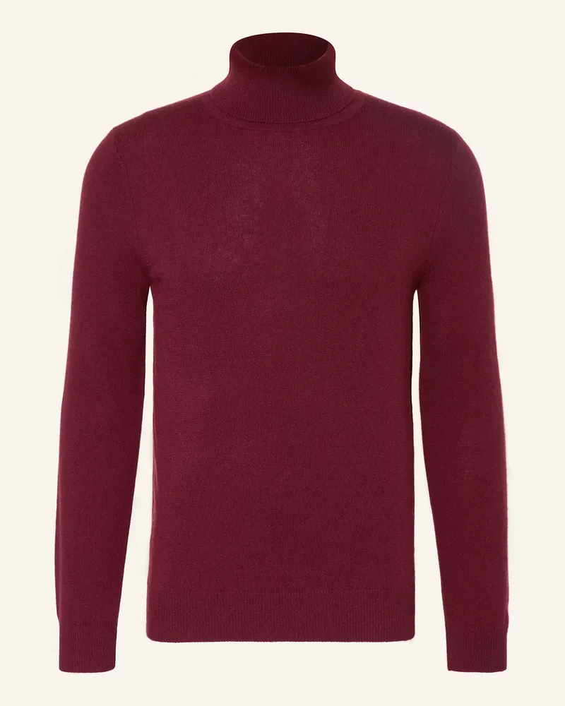 FTC Cashmere Rollkragenpullover aus Cashmere Dunkelrot