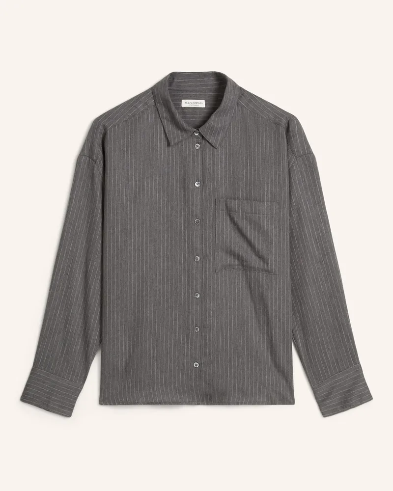 Marc O'Polo Nadelstreifenbluse Dunkelgrau