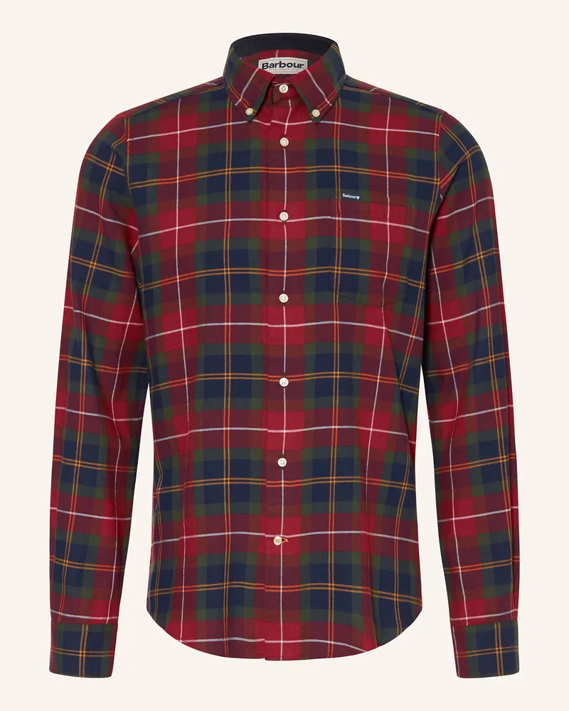 Barbour Hemd Tailored Fit rot Rot
