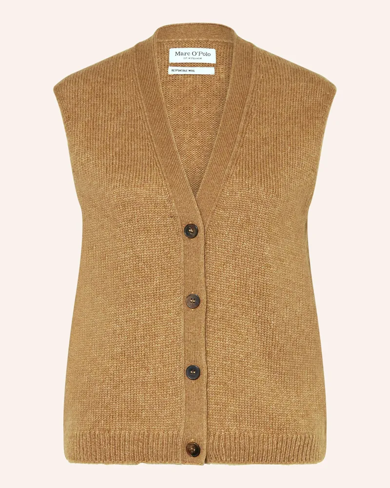 Marc O'Polo Strickweste Hellbraun