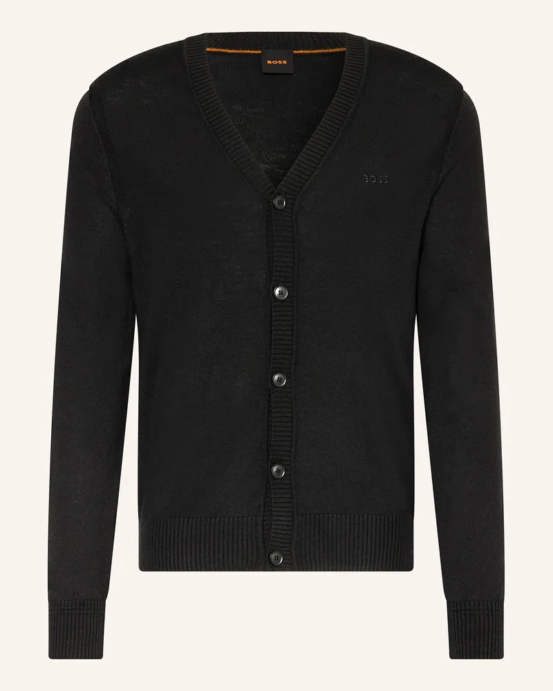 HUGO BOSS Strickjacke AVAC Schwarz