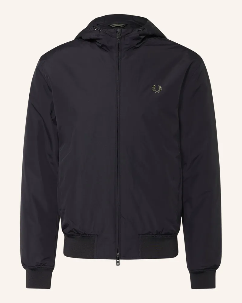 Fred Perry Jacke schwarz Schwarz
