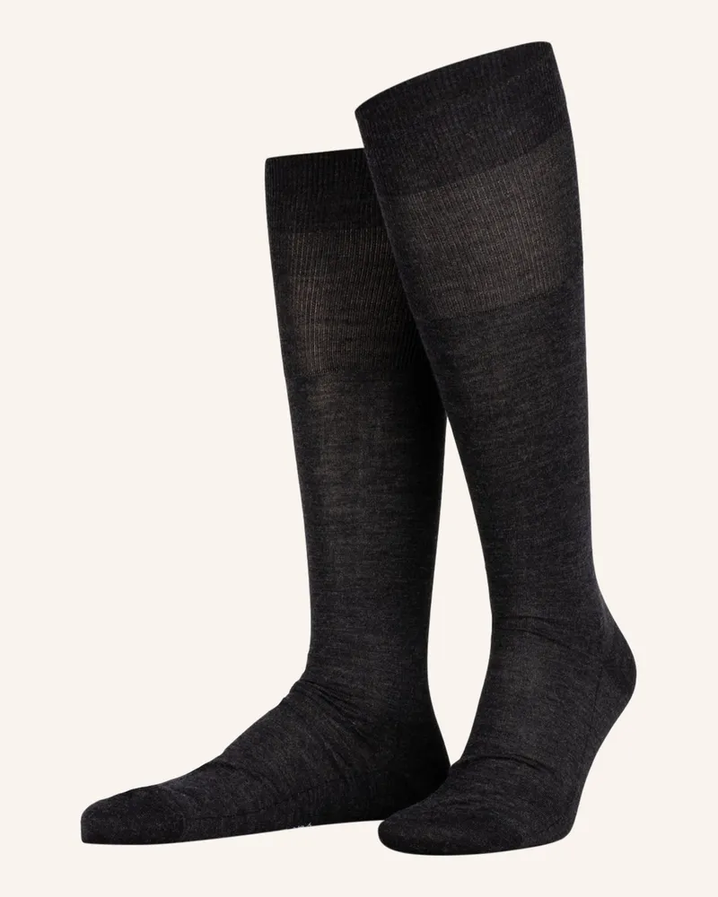 Falke Kniestrümpfe Luxury No. 6 grau 3080