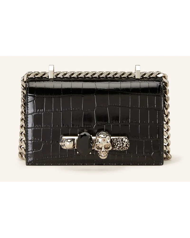 Alexander McQueen Umhängetasche MINI JEWELL SATCHEL Schwarz