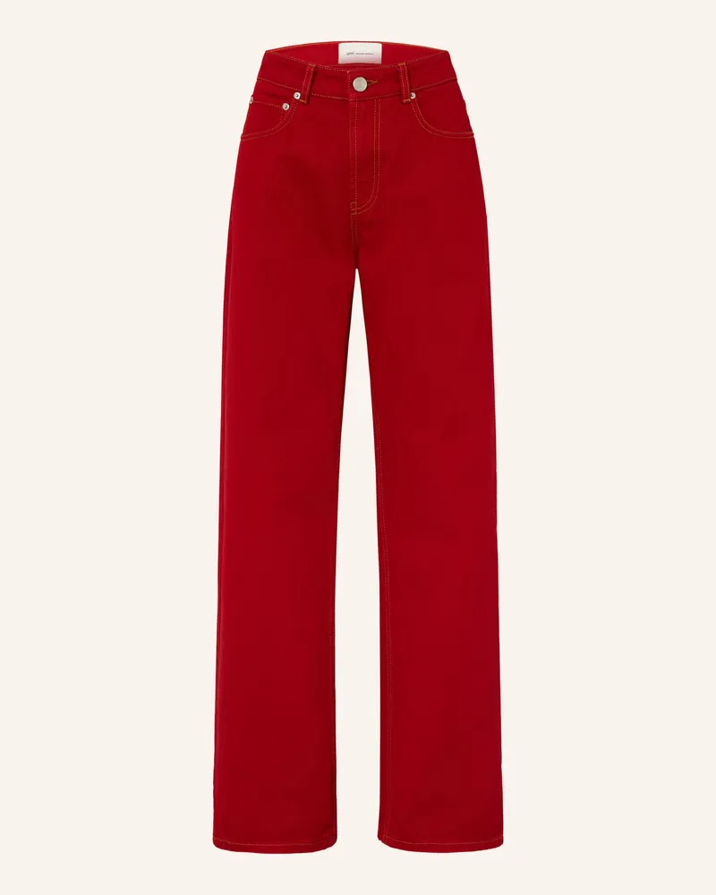 AMI Paris Wide Leg Jeans rot A186