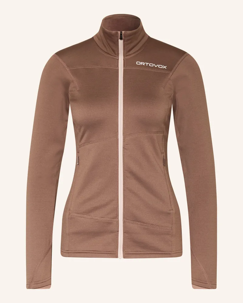 Ortovox Midlayer-Jacke Light braun Dunkelrot