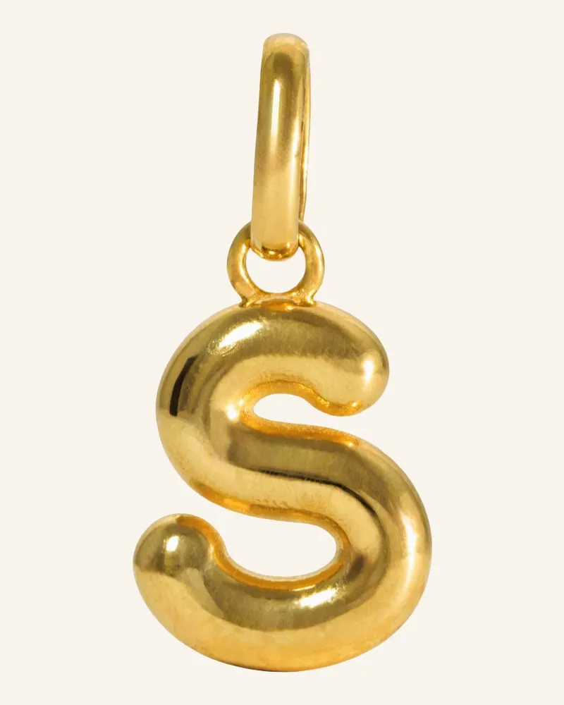 POMPIDOU Anhänger PUFFY LETTER S by GLAMBOU Gold