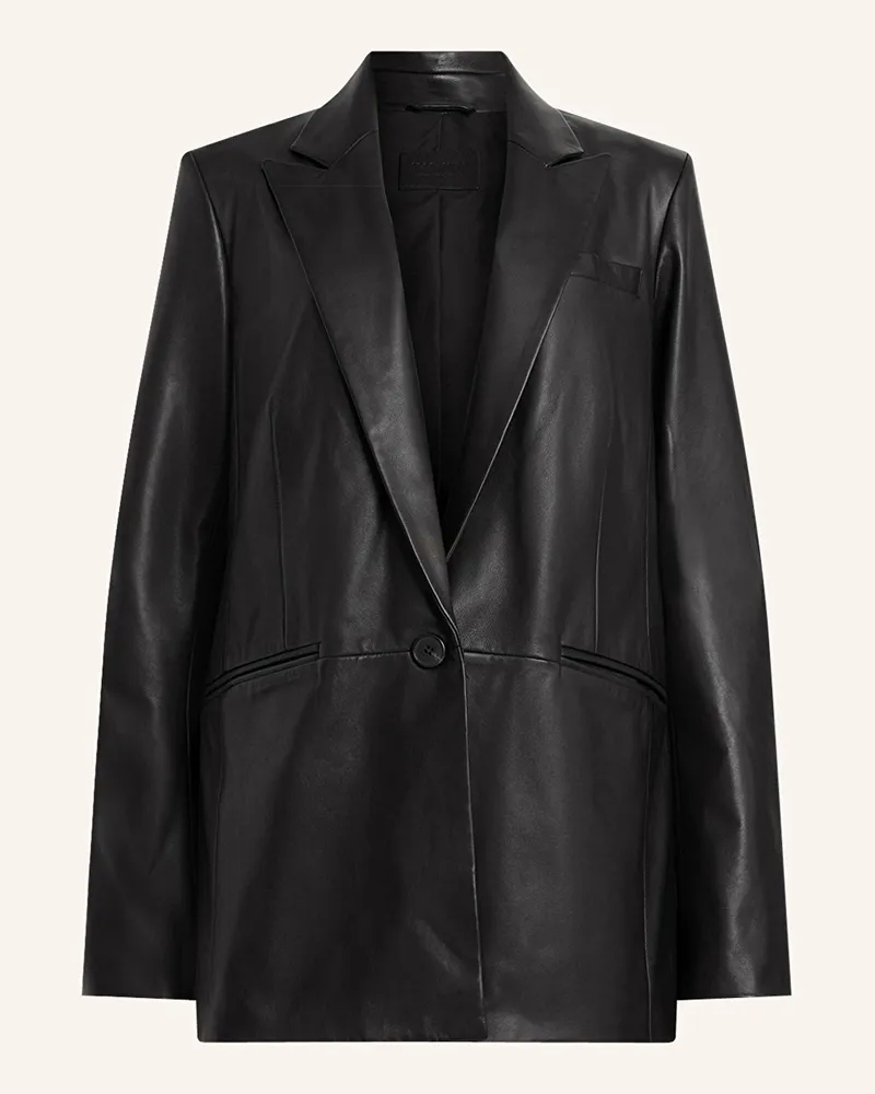 AllSaints Lederblazer Deri schwarz Schwarz