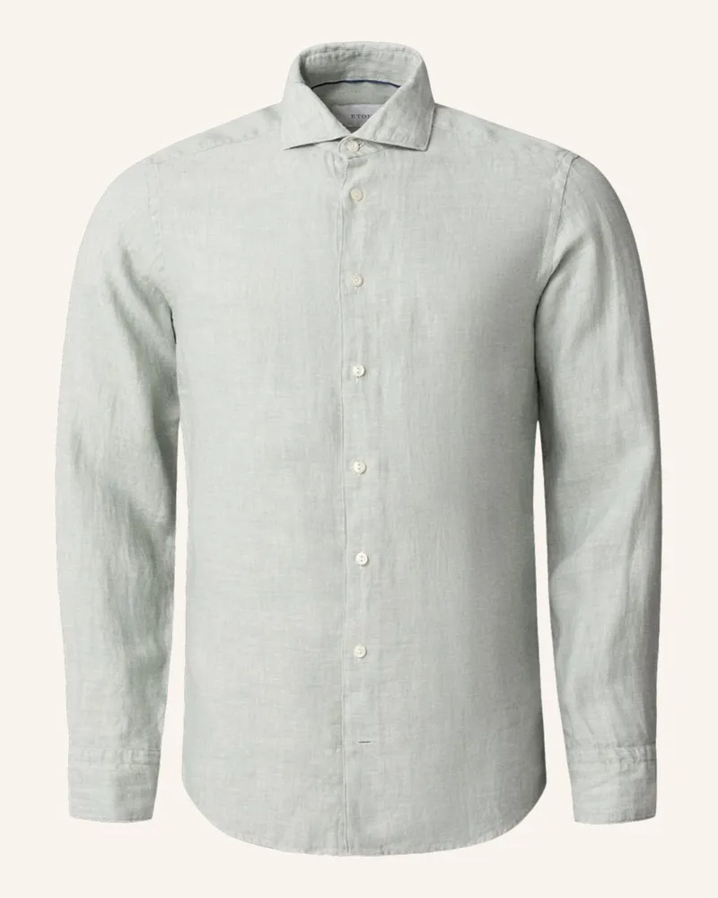 Eton Leinenhemd Contemporary Fit Grün