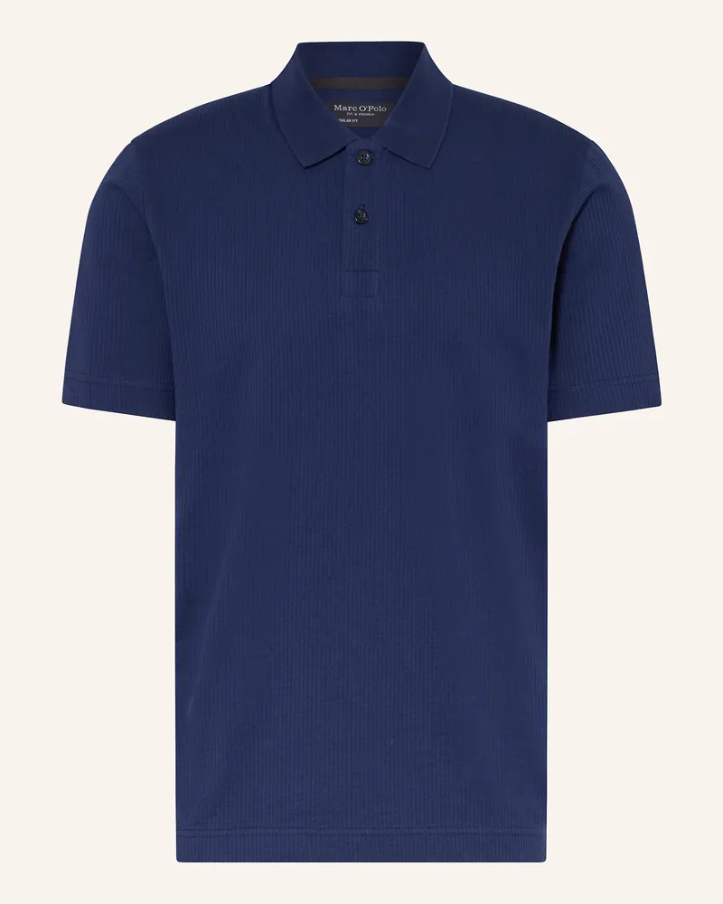 Marc O'Polo Jersey-Poloshirt Regular Fit Dunkelblau