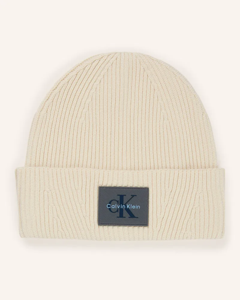 Calvin Klein Mütze weiss Ecru