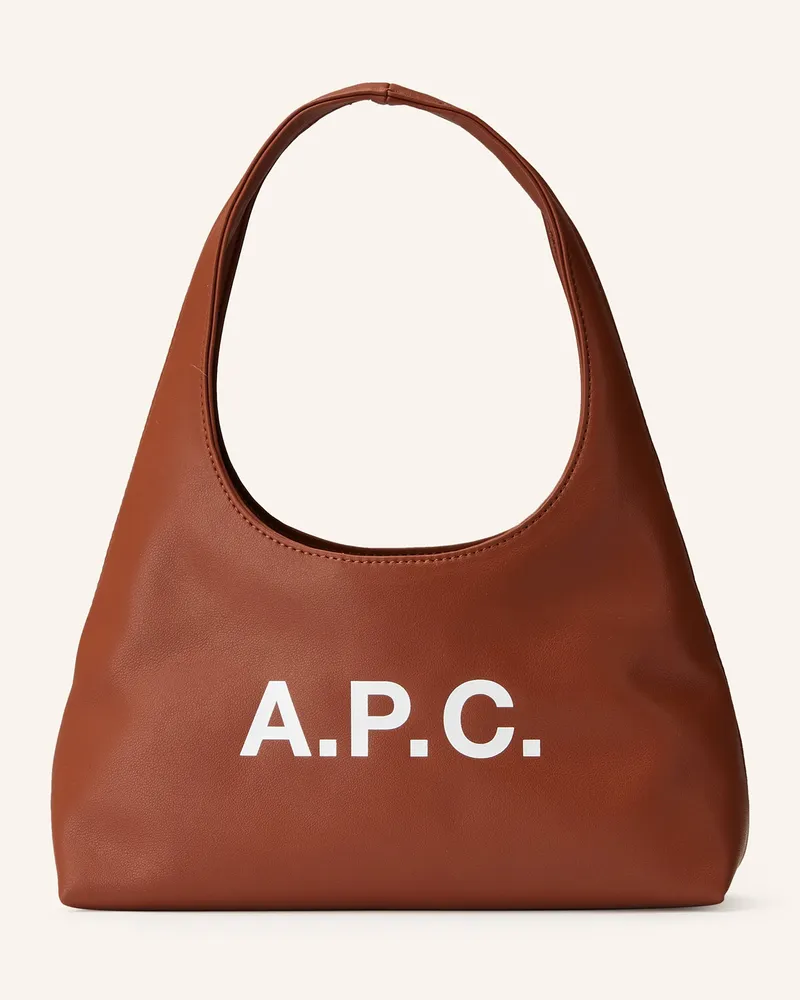 A.P.C. Schultertasche BABY NINON Cognac