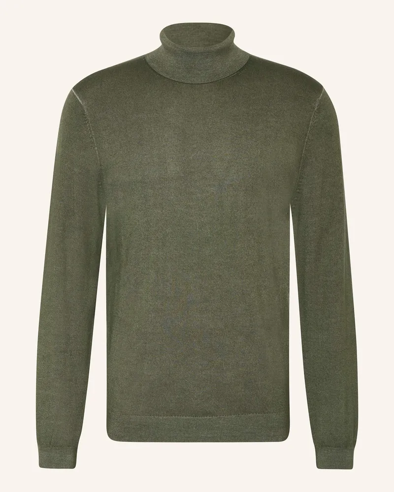 Olymp Rollkragenpullover Dunkelgrün