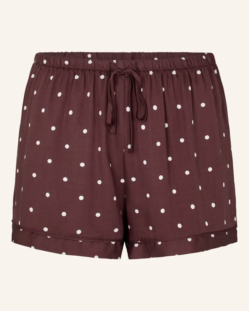 Hunkemöller Schlafhose Satin braun Braun