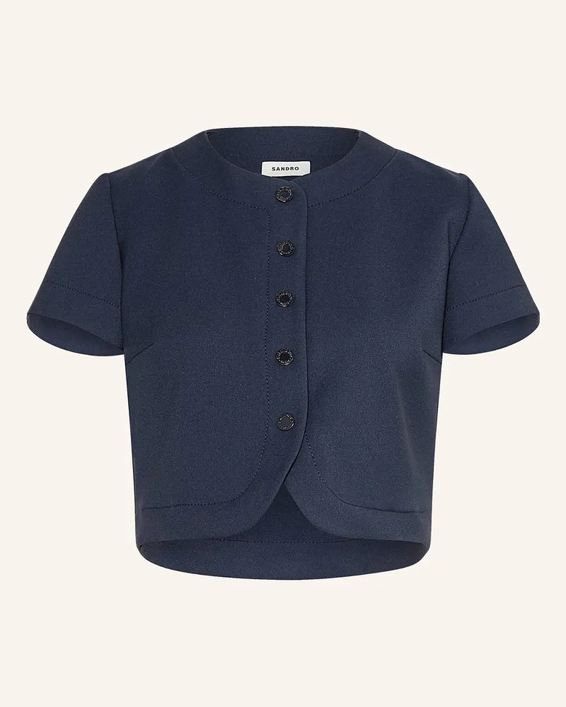Sandro Cropped-Bluse Dunkelblau
