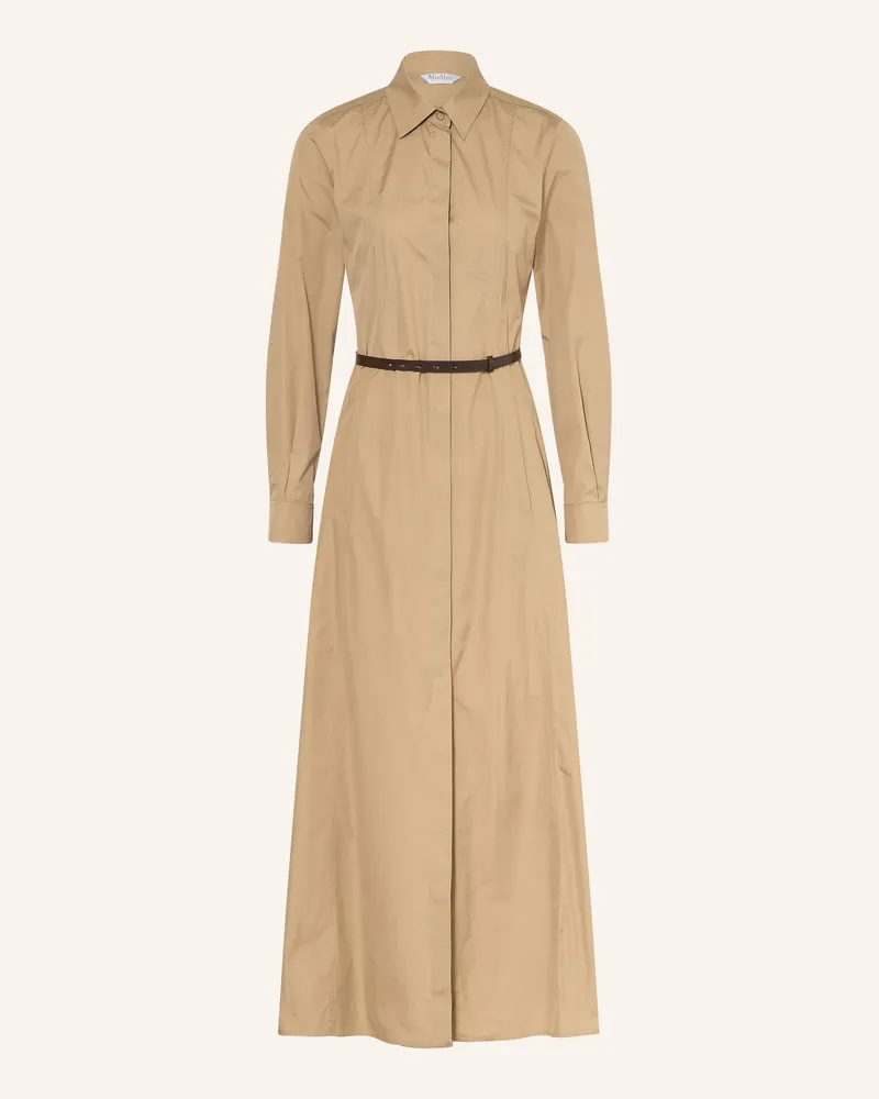 Max Mara Hemdblusenkleid Adunco braun Beige