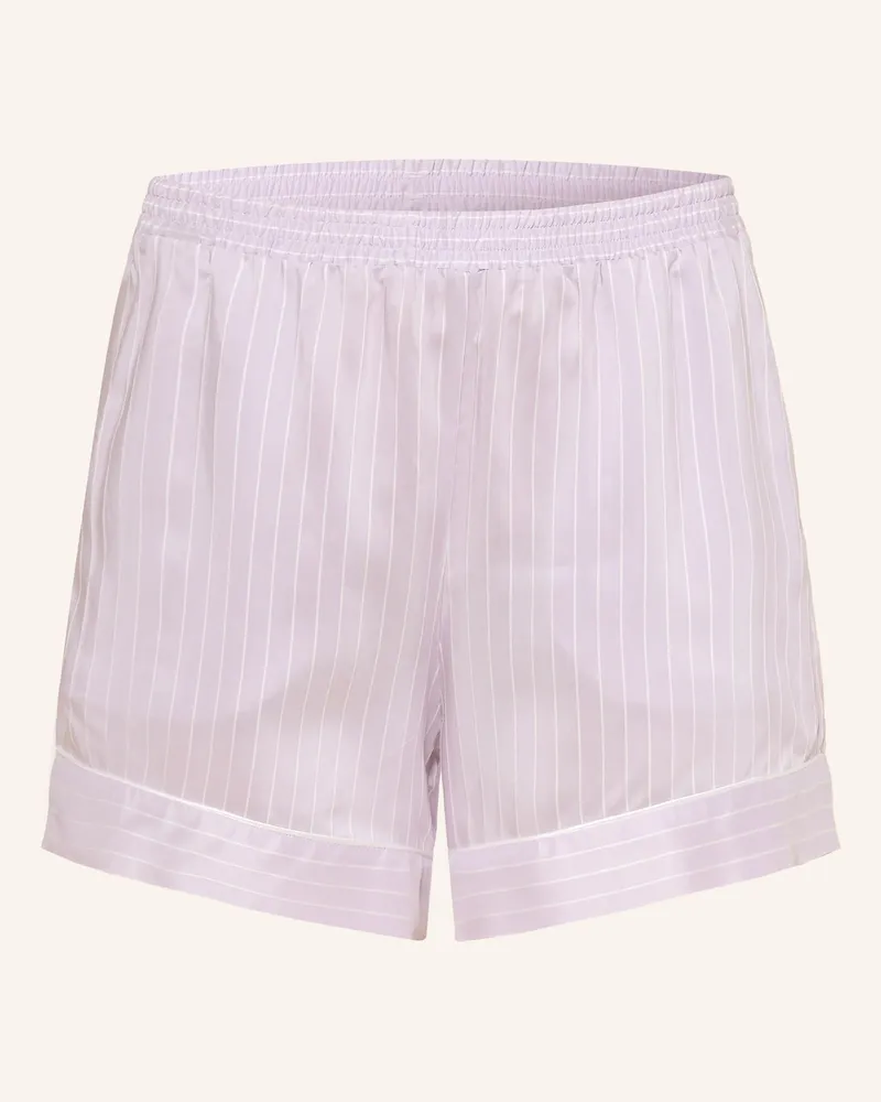 Zimmerli Schlafshorts Feminine Stripes lila Helllila