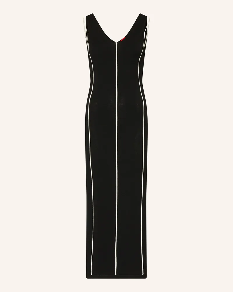 HUGO BOSS Strickkleid Sharrinys schwarz Schwarz