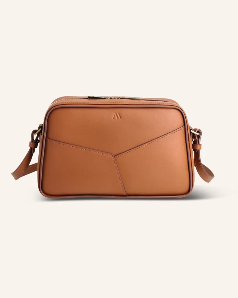 KAAI Umhängetasche MINI BOWLER Cognac