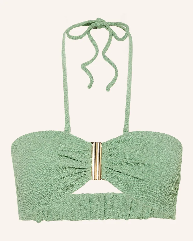 watercult Bandeau-Bikini-Top Swim Sparkle Mit Glitzergarn gruen Hellgrün