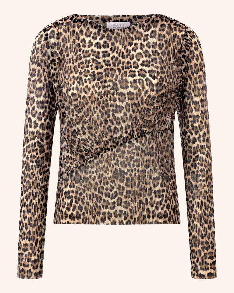 Rich&Royal Longsleeve aus Mesh Braun