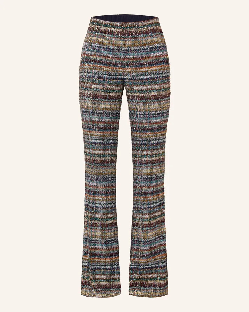 Missoni Strickhose Mit Pailletten Und Glitzergarn grau Hellgrau