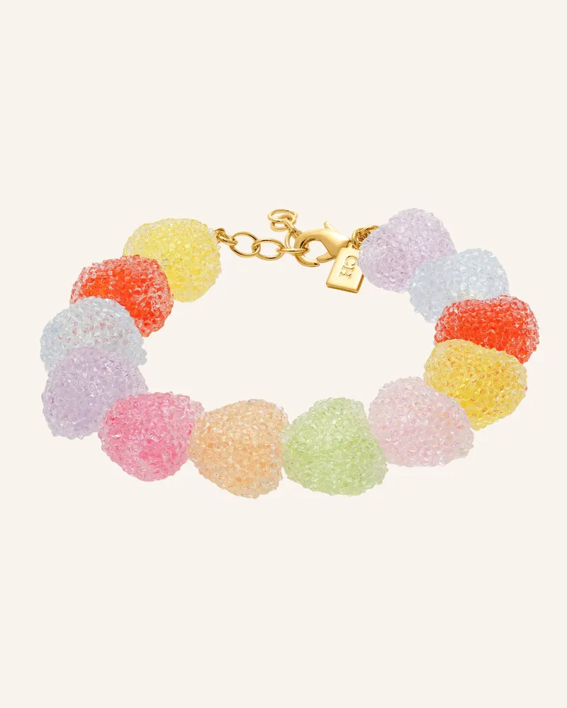 CRYSTAL HAZE Armbänder Jelly Heart Rainbow By Glambou gold Gold