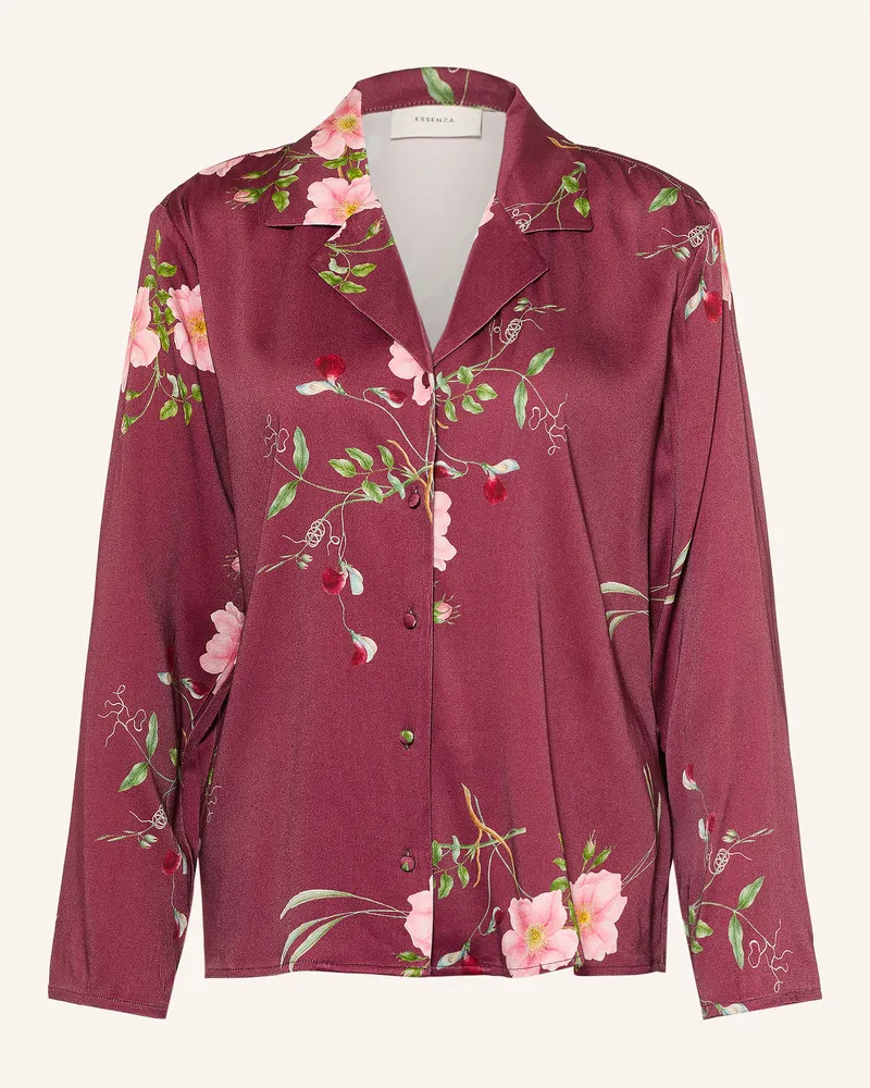 Essenza Schlafshirt Elodie Maren Aus Satin rot Dunkelrot