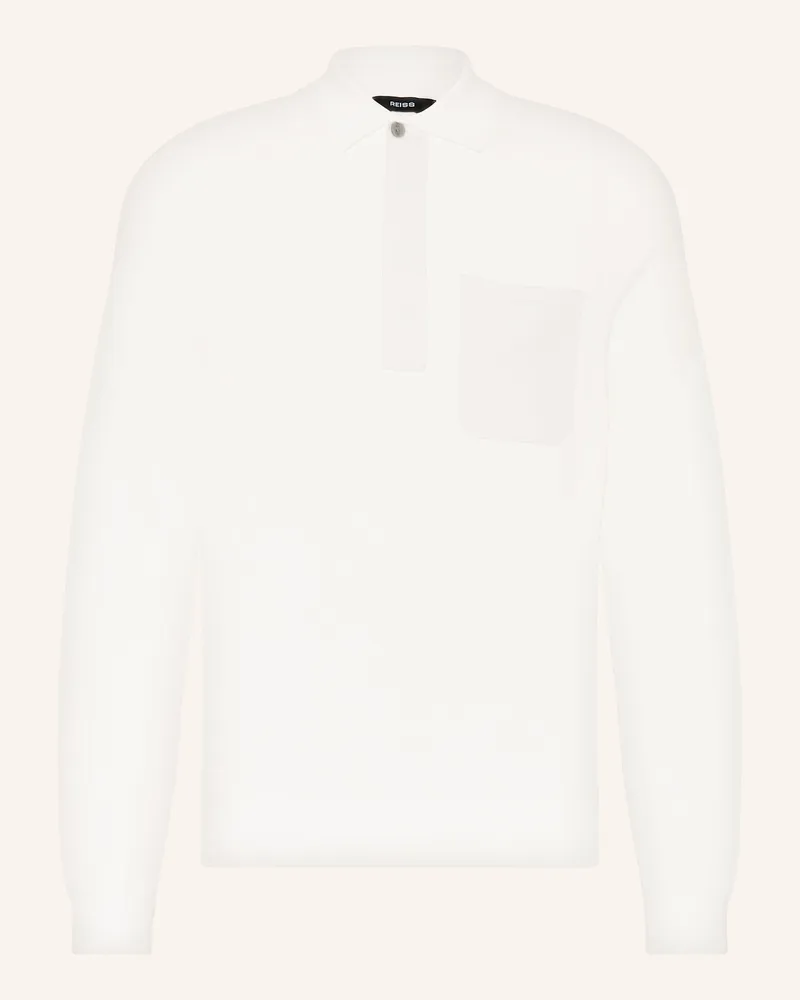 Reiss Strick-Poloshirt Clinton weiss Ecru