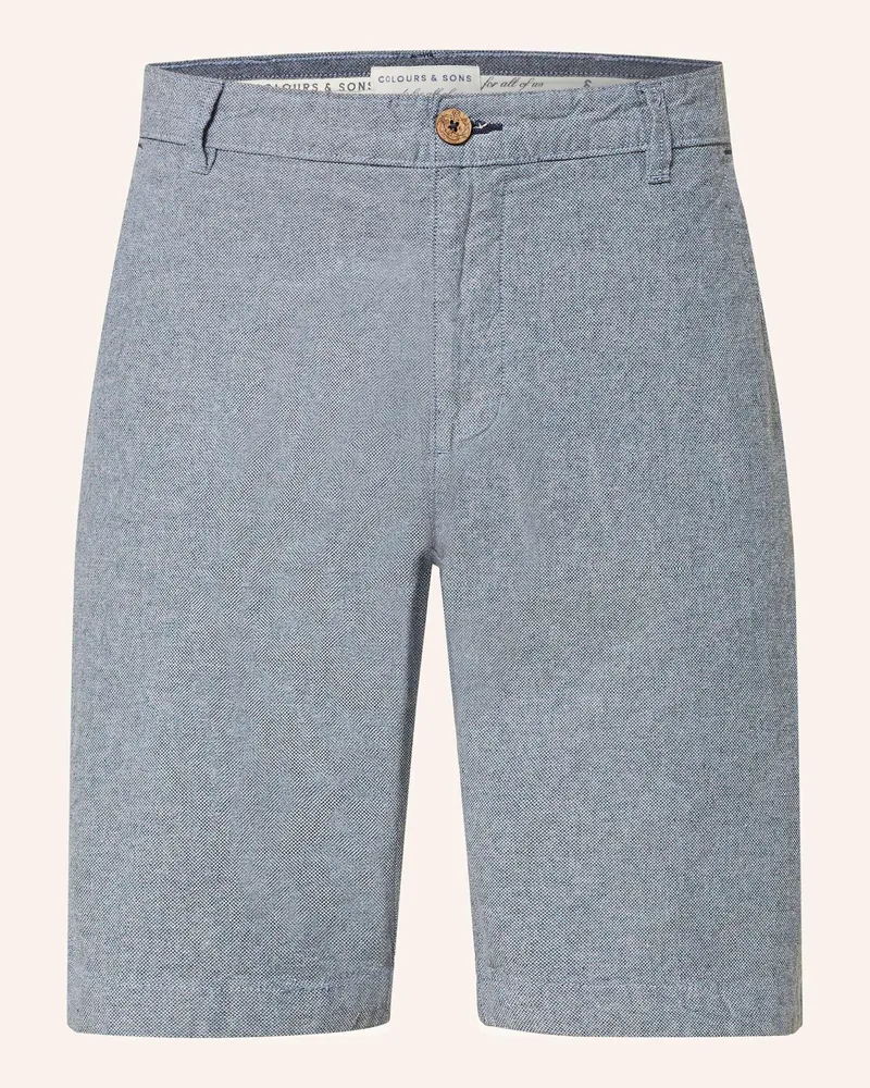 colours & sons Shorts mit Leinen Blau