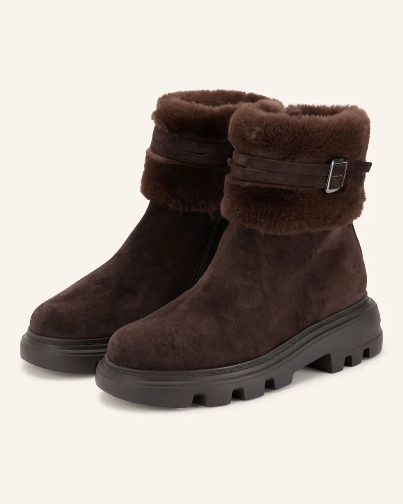 paul green Boots braun Dunkelbraun