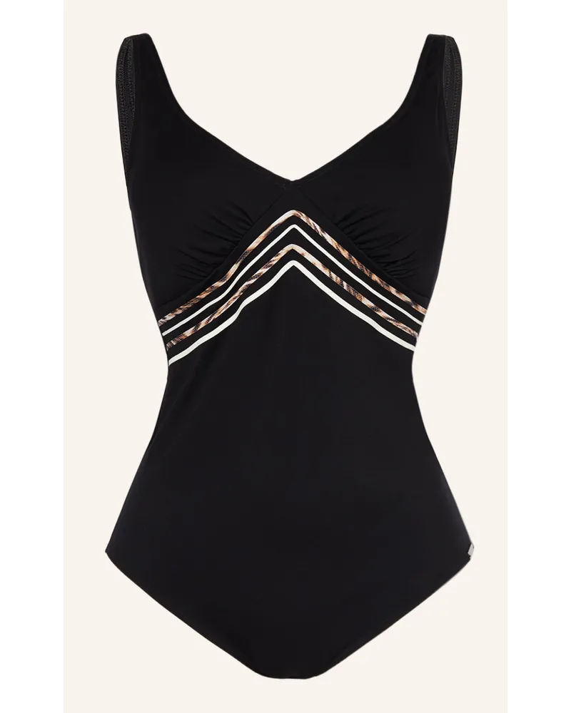 Charmline Shape-Badeanzug JUNGLE STRIPES Schwarz