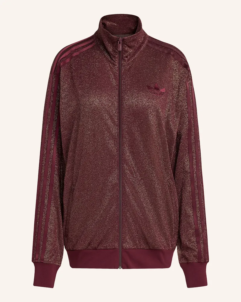 adidas Sweatjacke Firebird Mit Glitzergarn rot Dunkelrot