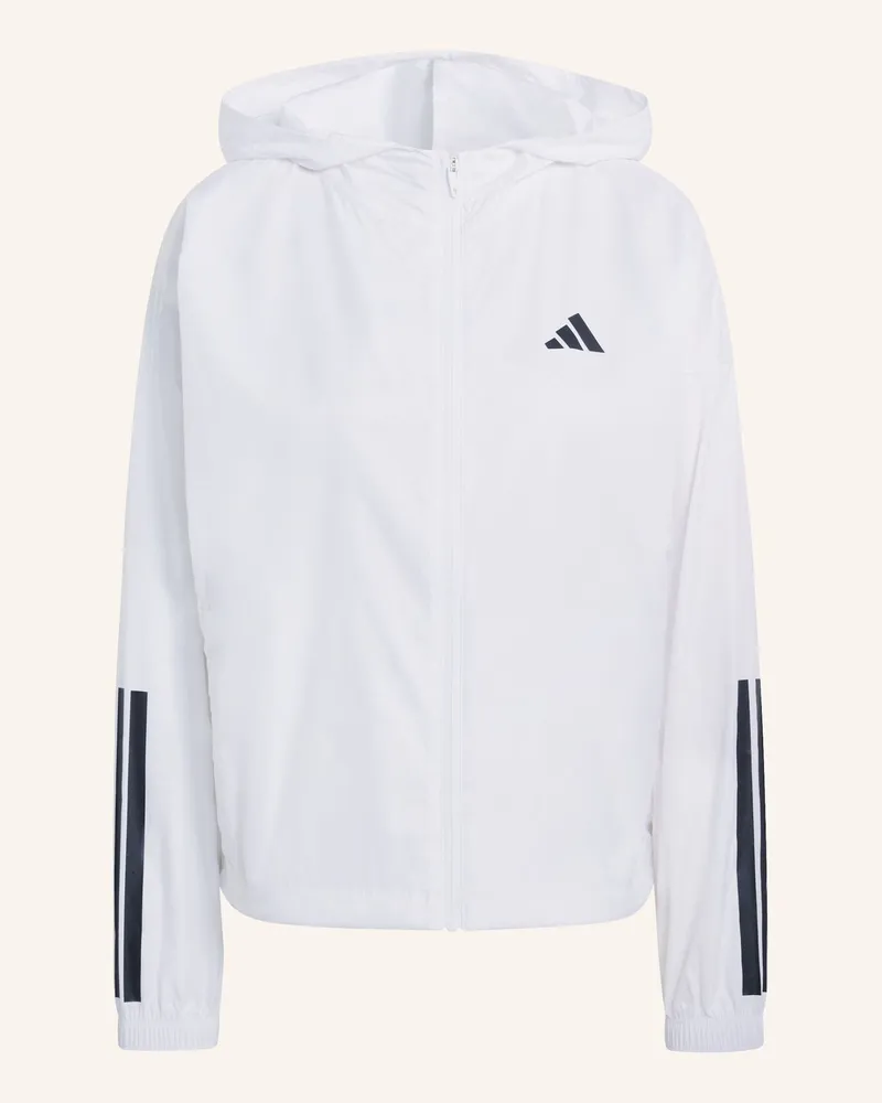adidas Hyperglam 3-Streifen Windbreaker weiss Weiss