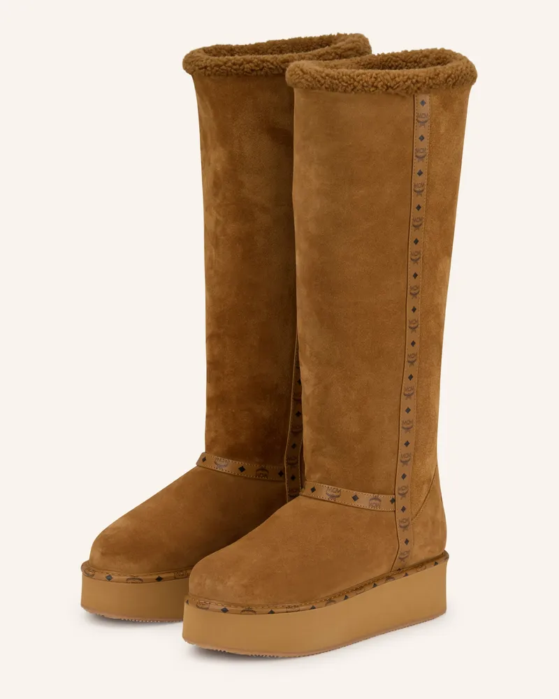 MCM Stiefel Cognac
