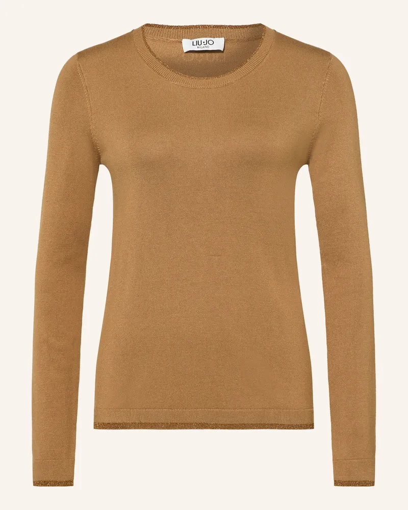 Liu Jo Pullover Mit Glitzergarn beige Hellbraun