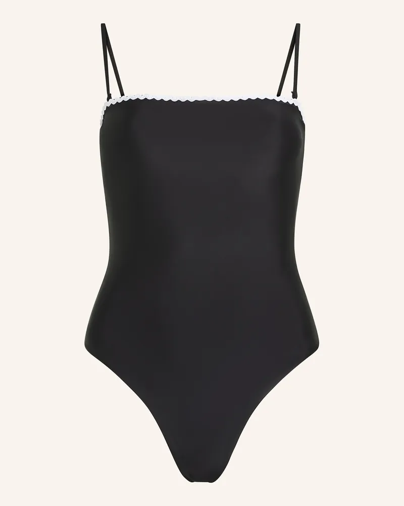 Karl Lagerfeld Badeanzug schwarz Schwarz