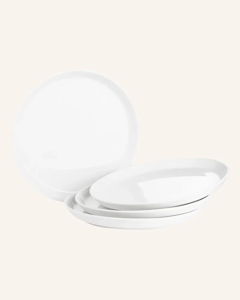 Marc O'Polo 4er-Set Frühstücksteller Moments weiss Creme