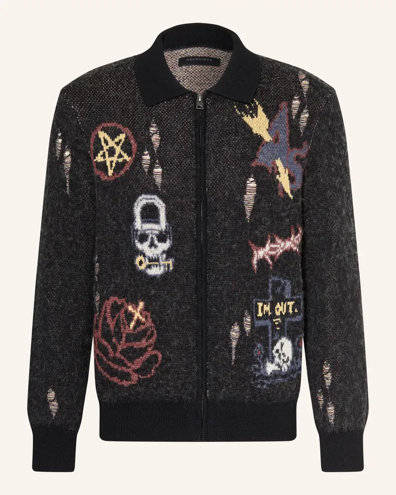 AllSaints Strickjacke Meller schwarz Schwarz