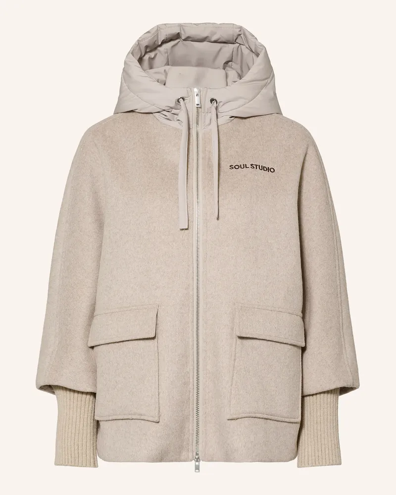Smith & Soul Jacke Im Materialmix beige Hellbraun