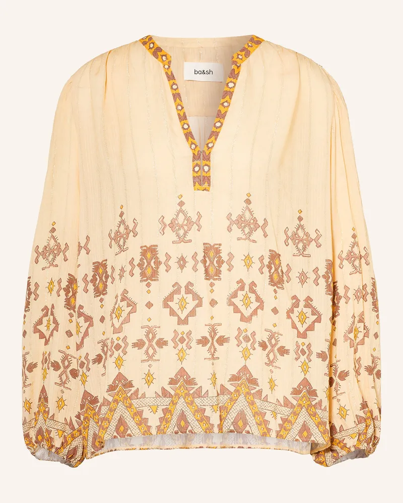 ba&sh Blusenshirt Zato Mit Glitzergarn gelb Hellgelb