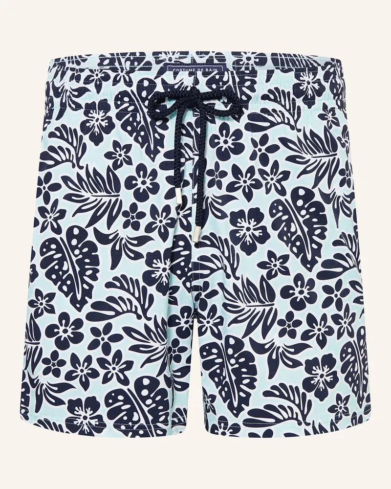Vilebrequin Badeshorts Moorise gruen Dunkelblau