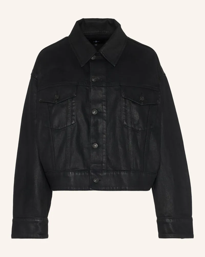 7 for all mankind Outerwear OLI CROPPED TRUCKER Schwarz