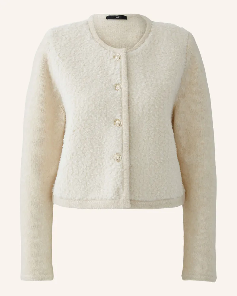 Oui  Strickjacke Beige