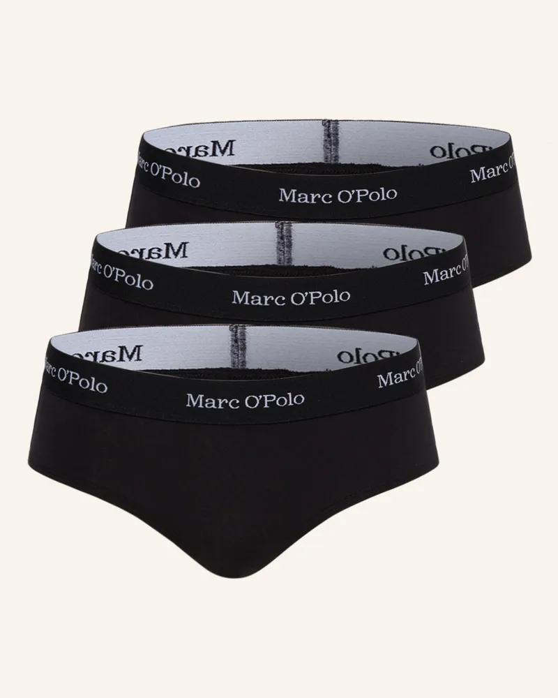 Marc O'Polo 3er-Pack Panties schwarz Schwarz