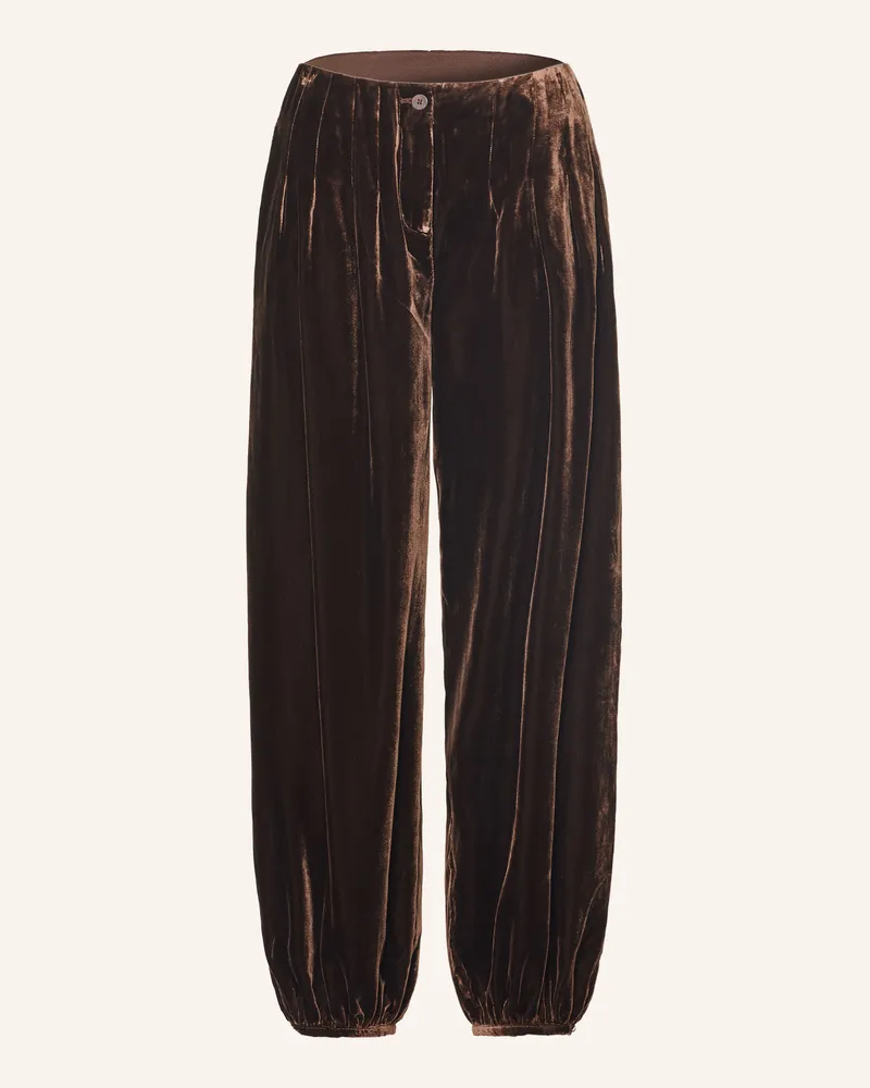 MOSS COPENHAGEN Samthose Mschelia braun Dunkelbraun