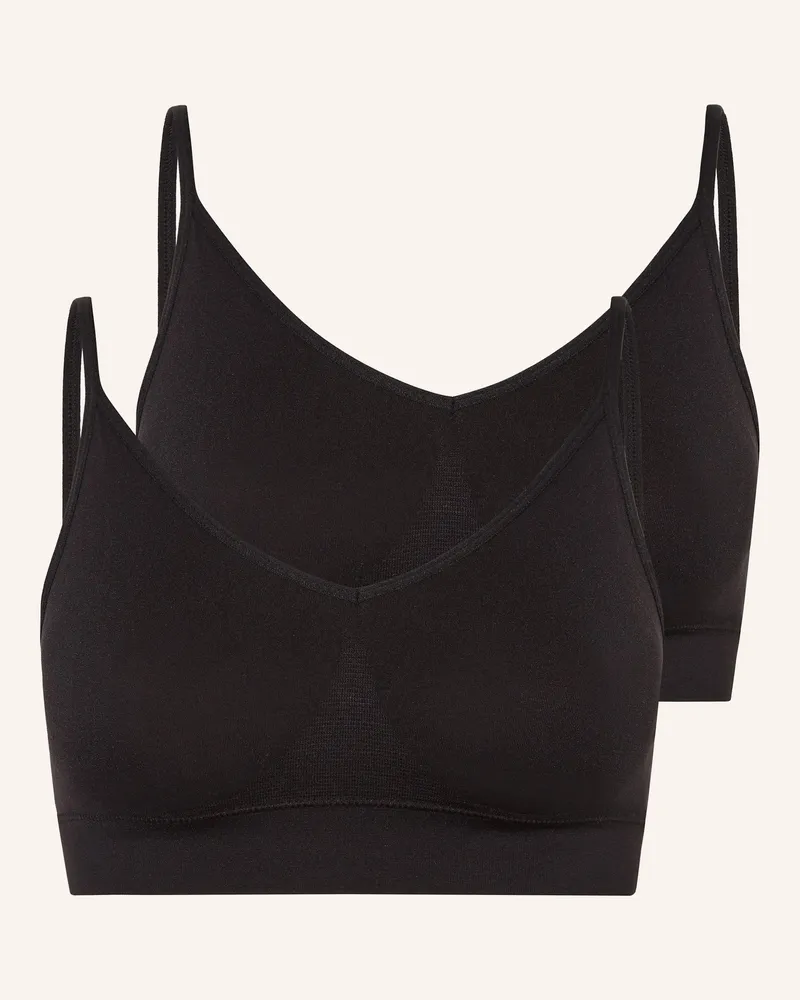 Jockey 2er-Pack Bustiers Schwarz