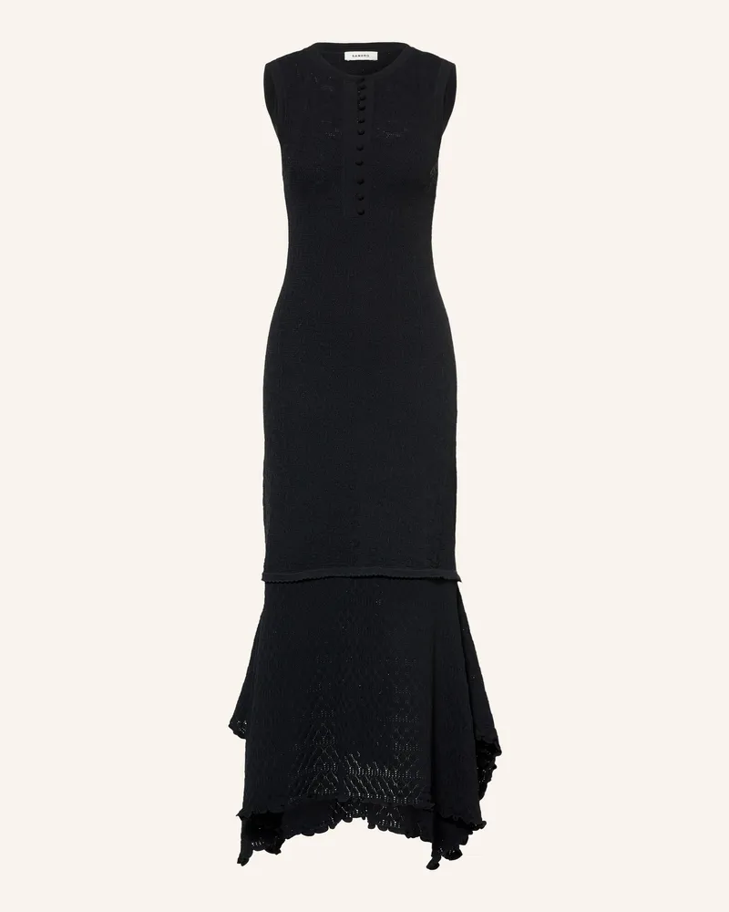 Sandro Strickkleid schwarz Schwarz