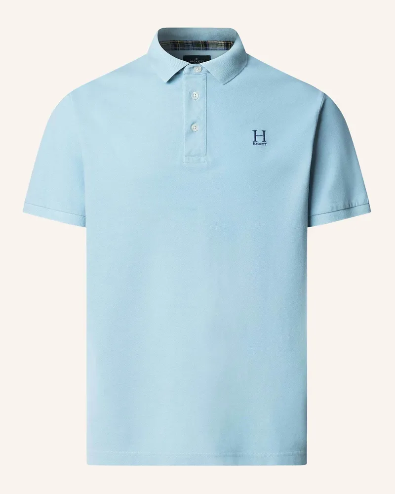 Hackett Poloshirt HERITAGE MADRAS TRIM Blau