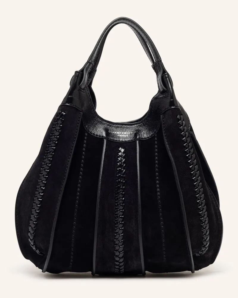 Gianni Chiarini Beuteltasche Dua Medium schwarz Schwarz